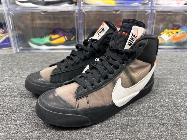 90新 NIKE/耐克 40.5码 blazer ow黑白板鞋 无盒