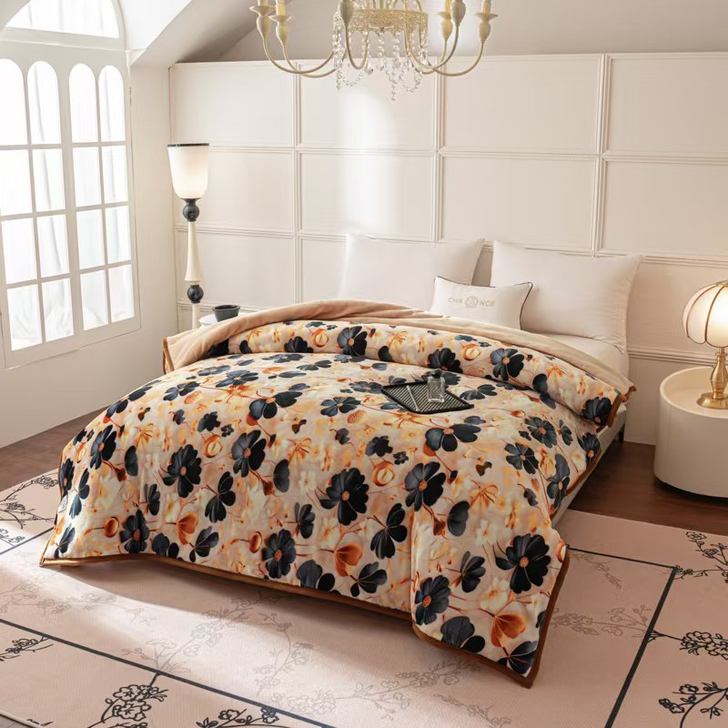 2*2.3米 大被子 金色海棠高端大床冬季保暖加厚双人加厚被子