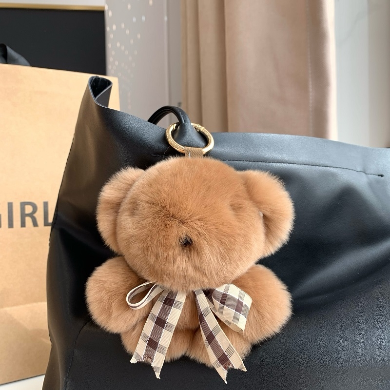  【可爱小棕熊】真獭兔毛包包挂件毛绒玩偶公仔生日礼物