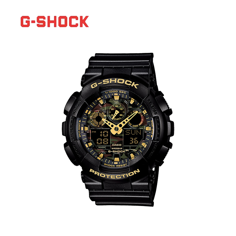 圣诞 卡西欧/Casio【拆弹专家】GA-100CF运动潮流防水防震男士腕表