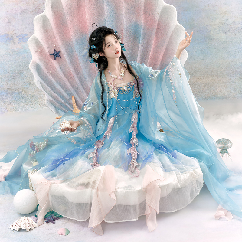 十三余小豆蔻儿[朵莉亚人鱼之歌-王者荣耀联名]汉元素齐胸汉服女