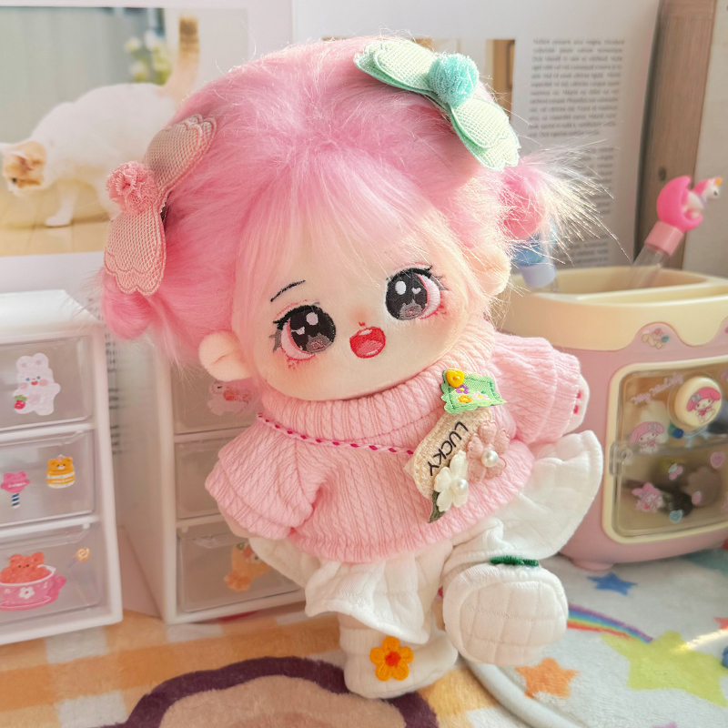 【喵小喵】原创正版20cm棉花娃娃可爱新年礼物20cm娃衣女生换装玩偶