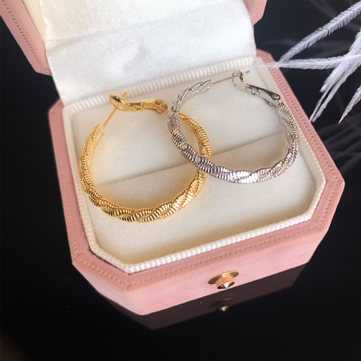 精致百搭圆形气质小众款耳饰耳钉9073