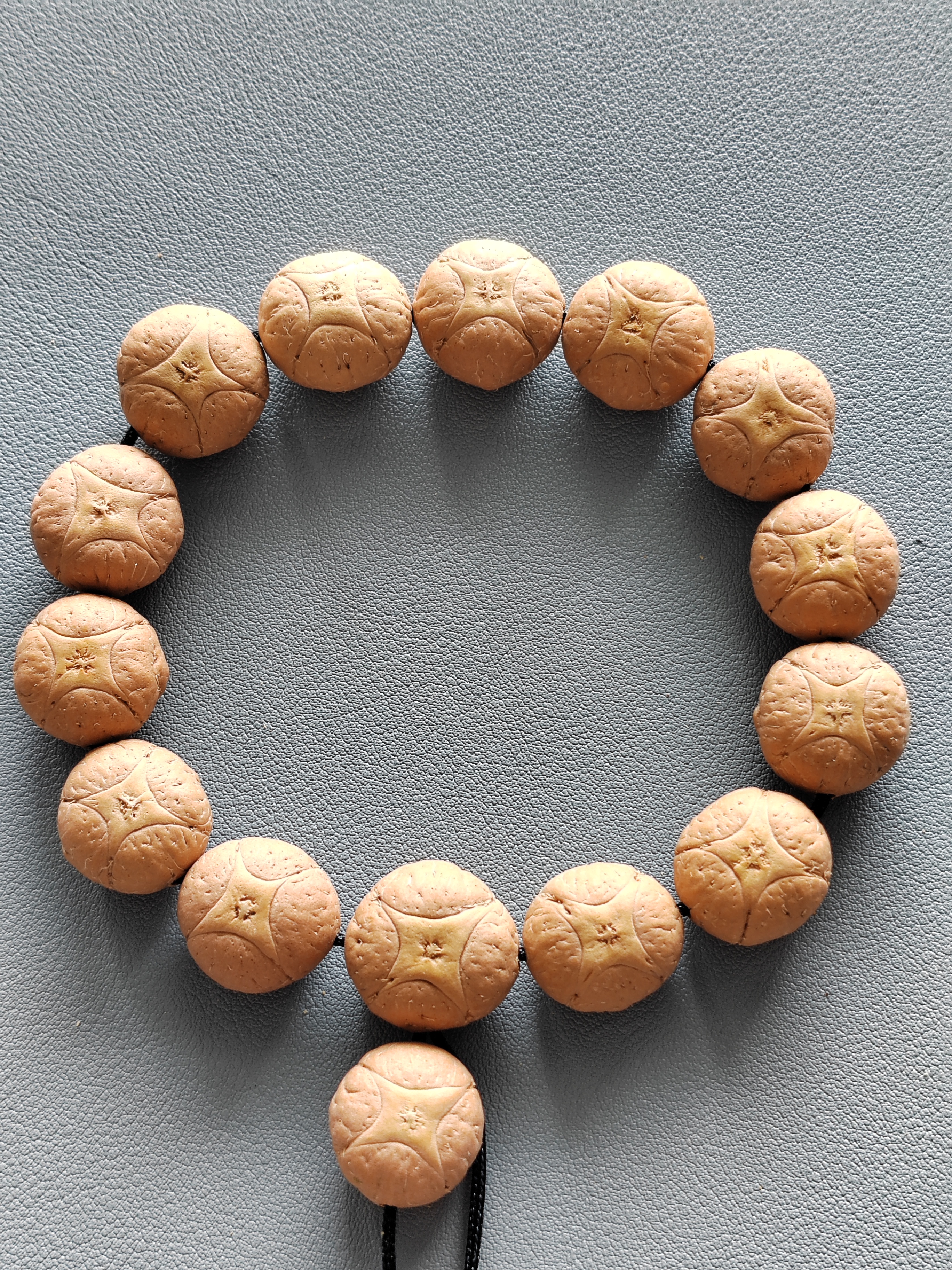 【WF417003】24年新籽17mm左右尼泊尔麒麟眼菩提手串13颗配麒麟三通