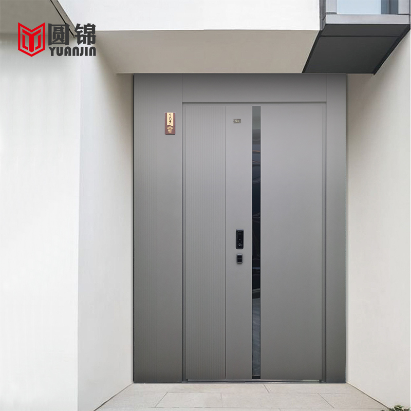 家用别墅大门超甲级轻奢入户门子母一门一景进户装甲门铸铝门定制