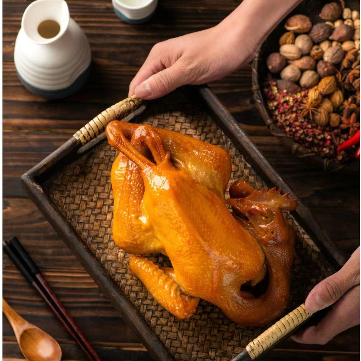 (尝鲜价）北鎭熏鸡落锅鸡真空包装500g*1开袋即食东北特产