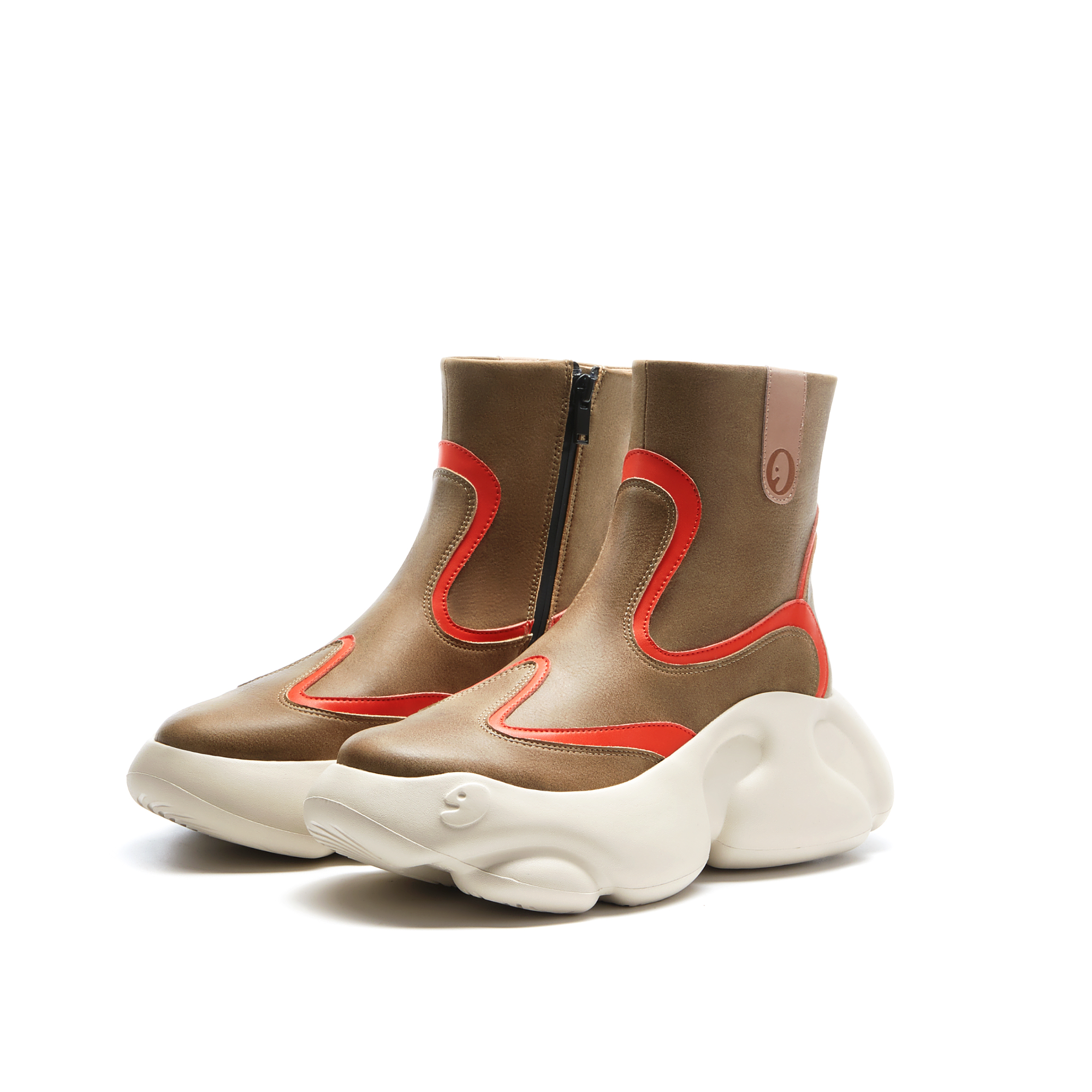 uin彩绘旅行鞋扎鲁亚斯5/6现代艺术系列反绒老爹鞋秋冬女潮