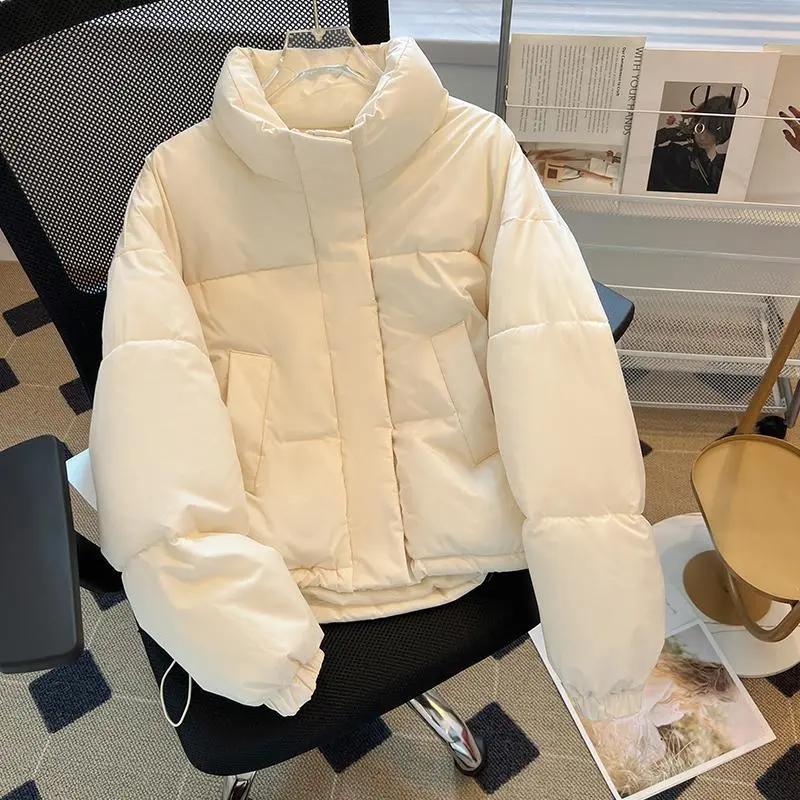 2023年秋冬新款服女短款韩版宽松oversize袄外套加厚羽衣小个子