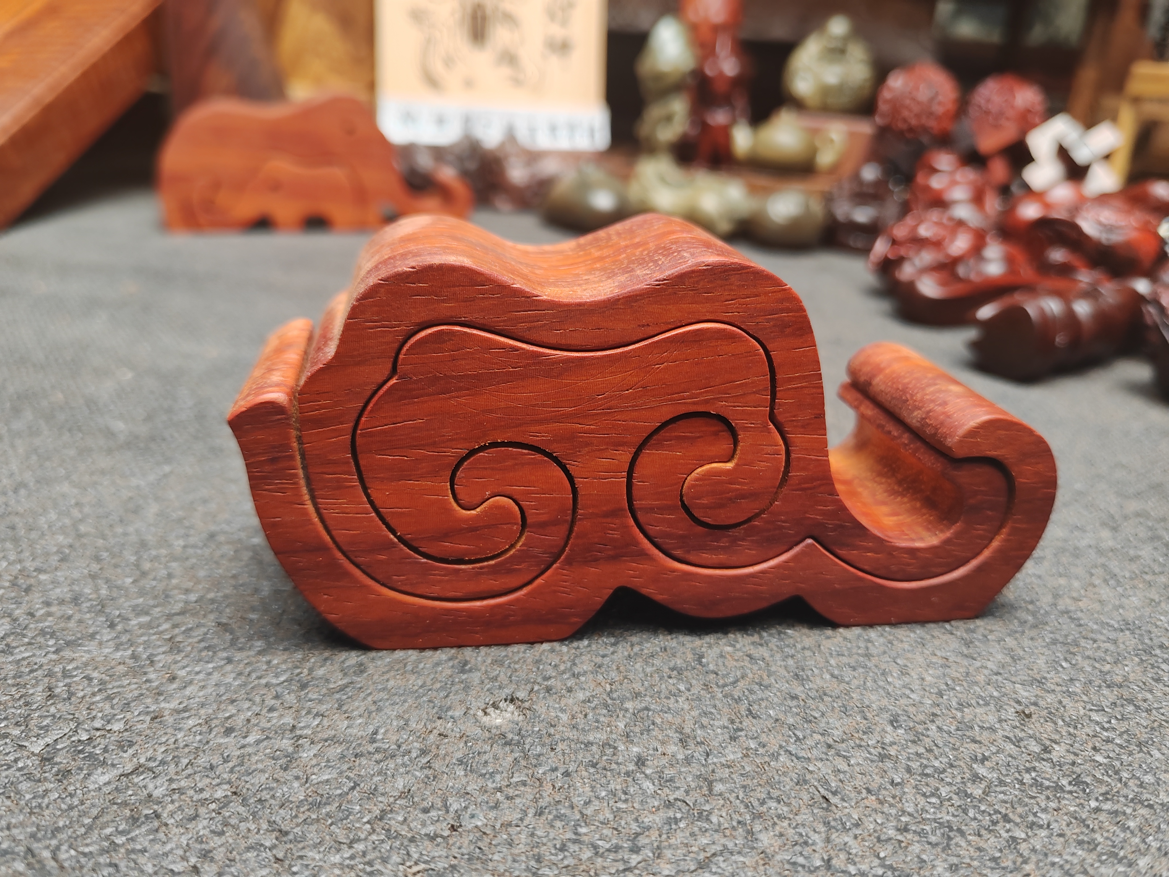 木质手机支架整木掏成