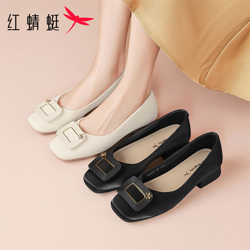 红蜻蜓2025爆款夏季百搭气质减震缓冲专为工作通勤打造的品质单鞋