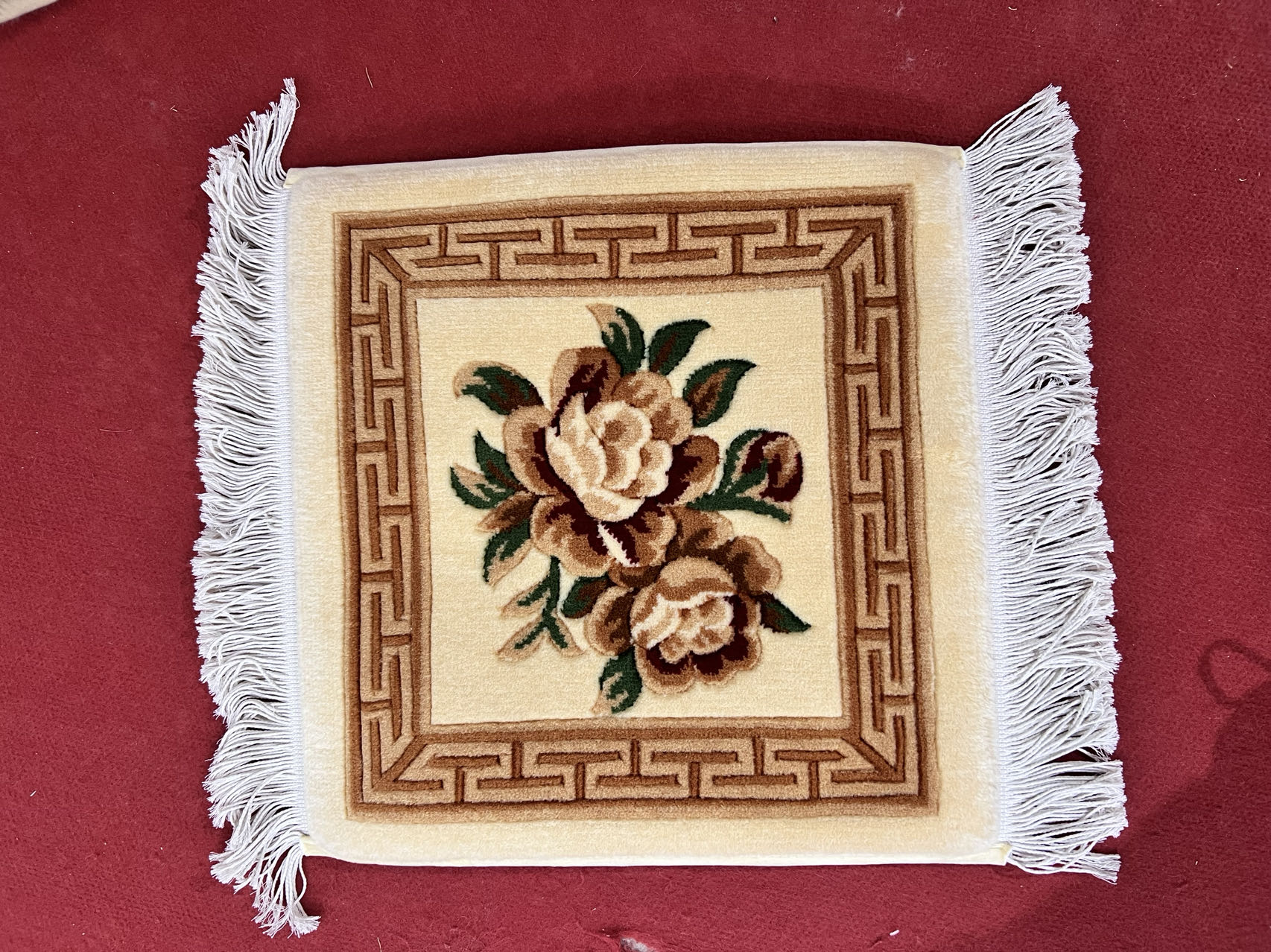 纯羊毛汽车坐垫高档办公室用汽车坐垫羊毛小三件坐垫冬季车座垫