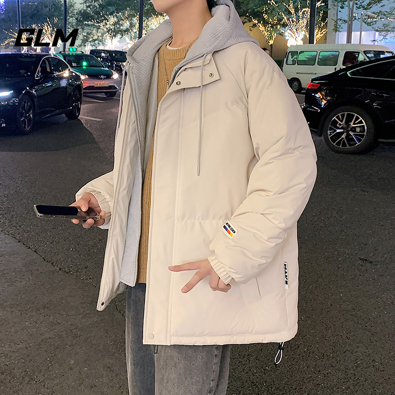 GLM棉服男士秋冬季假两件潮牌加厚保暖棉袄上衣外套棉衣潮流男款