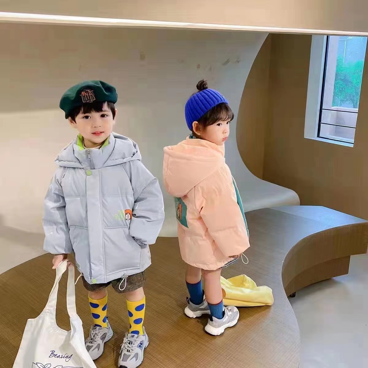 童装潮款YY女童冬季加绒加厚羽绒服新款中长款免洗过膝宝宝洋气外