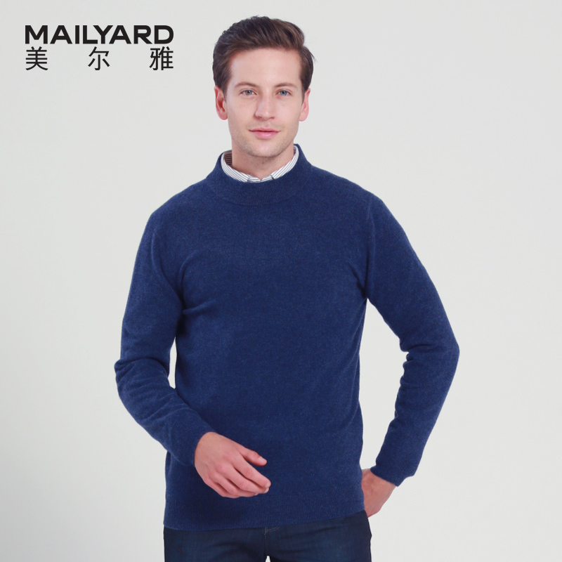 MAILYARD/美尔雅毛衣 绵羊毛商务时尚男士毛衣圆领套头羊毛衫 171