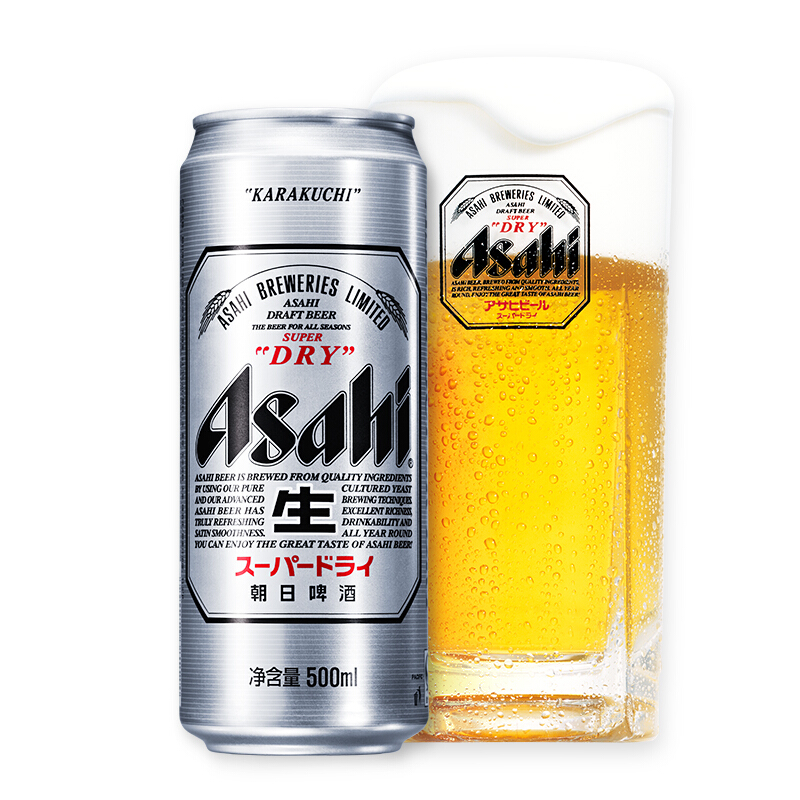 朝日超爽啤酒 500mL*4罐/组