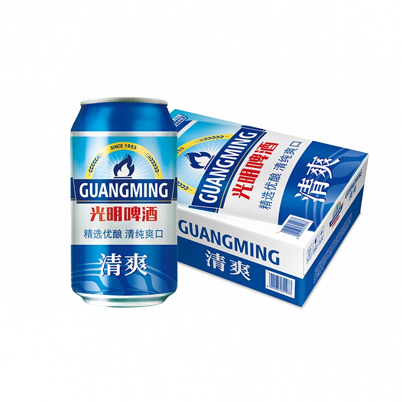 光明啤酒清爽 330mL*24罐/箱