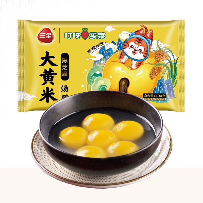 叮咚买菜x三全宁波风味大黄米黑芝麻汤圆 400g/袋