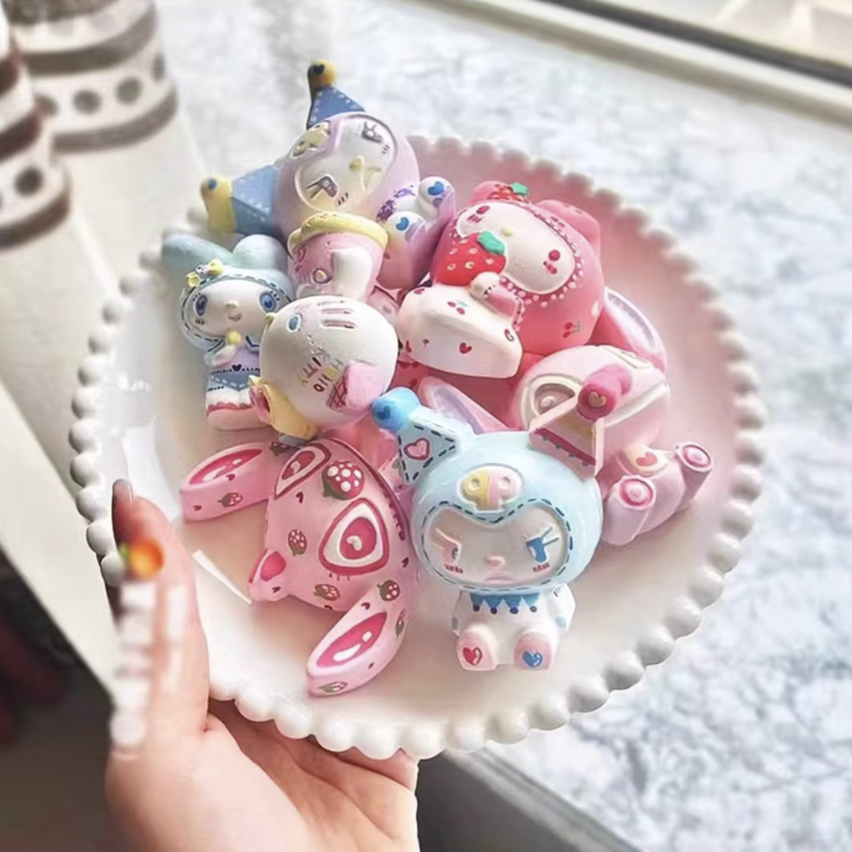 网红小石膏娃娃彩绘迷你亲子玩具涂鸦库纯手工创作小朋友混色