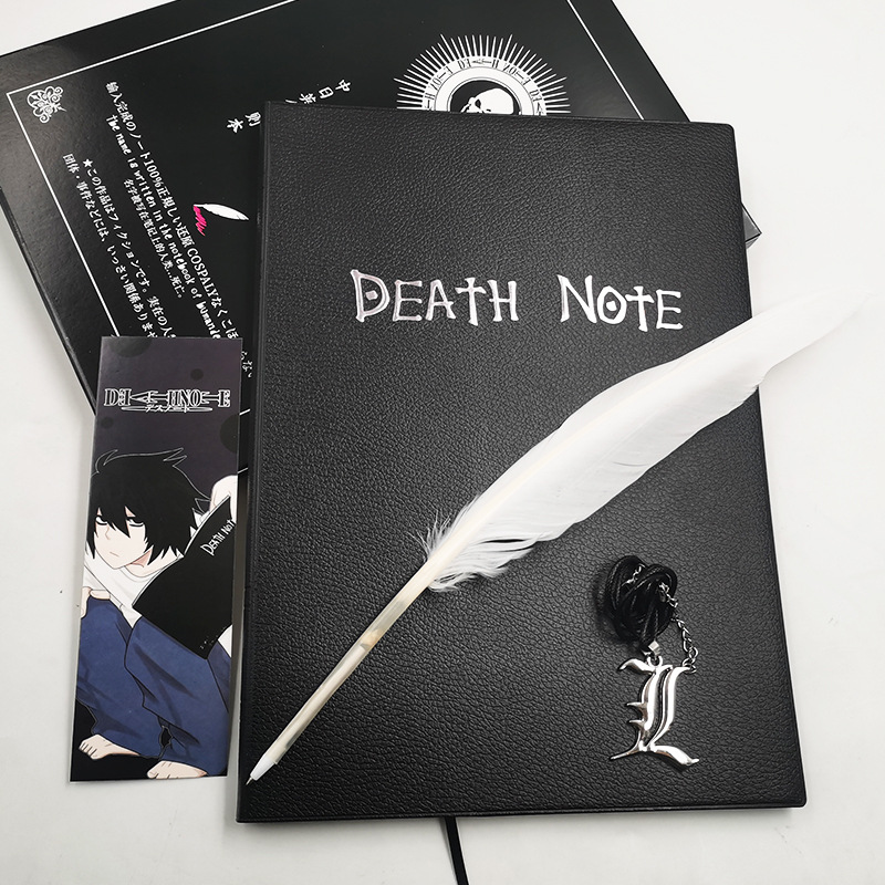 二次元死亡笔记笔记本动漫周边Deathnote漫画同款夜神月L项链谷子