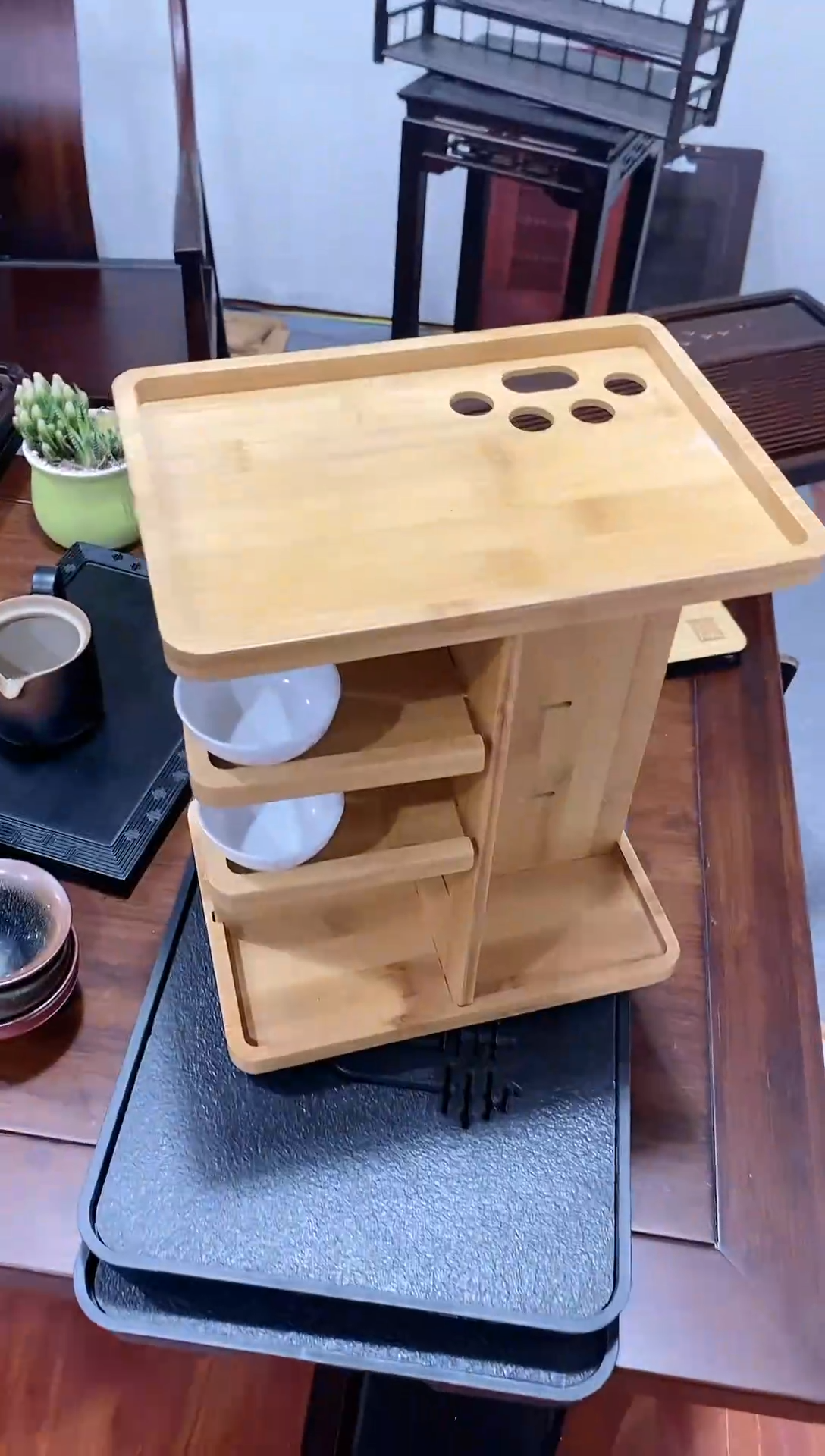 【闪购商品】竹旋转化妆盒 微瑕