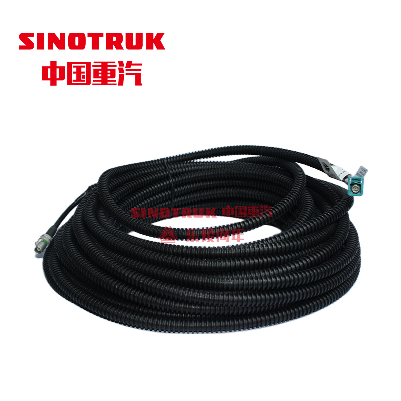 重汽汕德卡豪沃摄像头原厂延长线弹簧螺旋线高清倒车影像线连接线