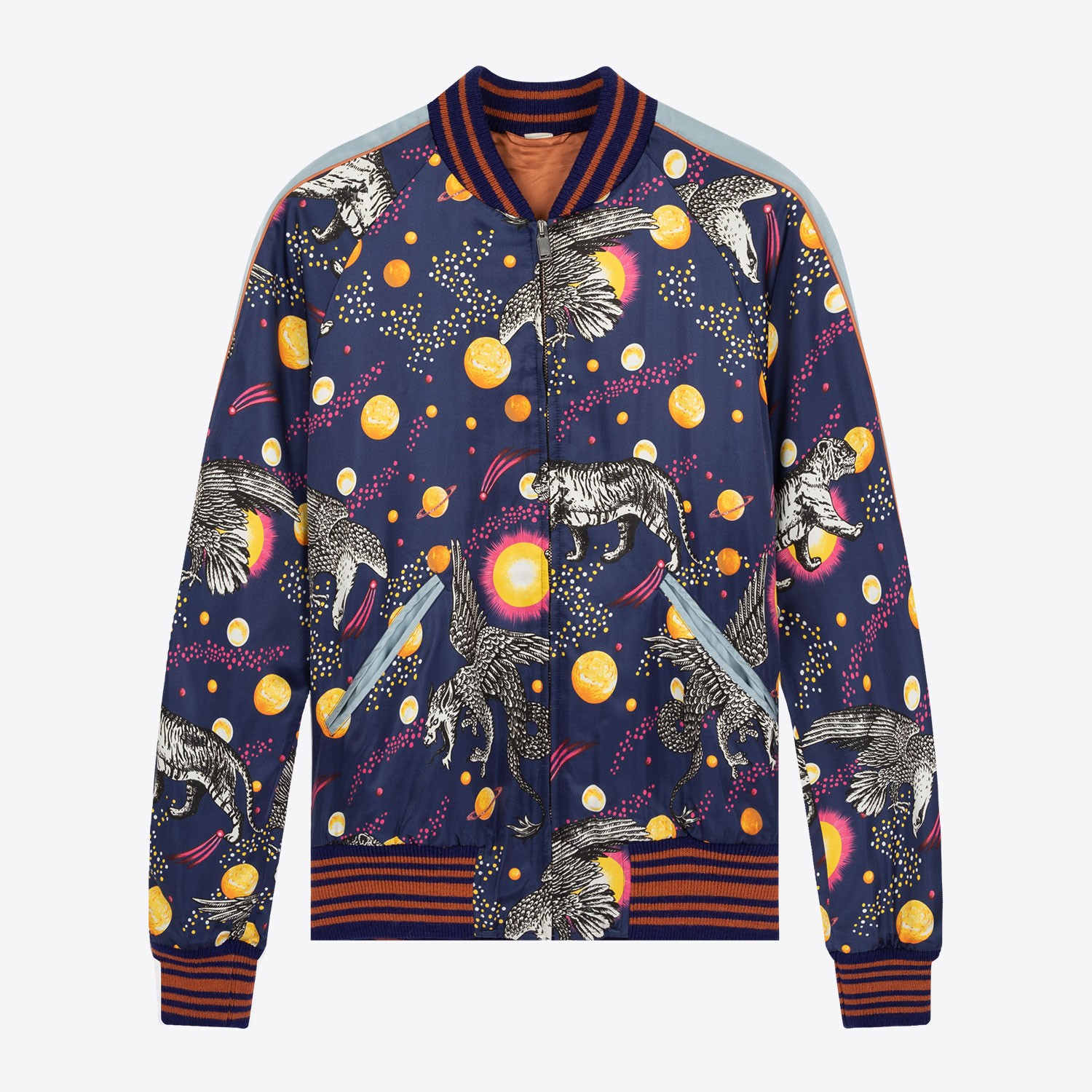 全新未使用 GUCCI/古驰 GUCCI古驰动物星球印花夹克休闲运动外套