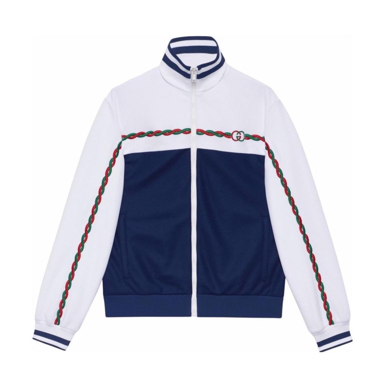 全新未使用 GUCCI/古驰 古驰Gucci拼色织带运动夹克外套