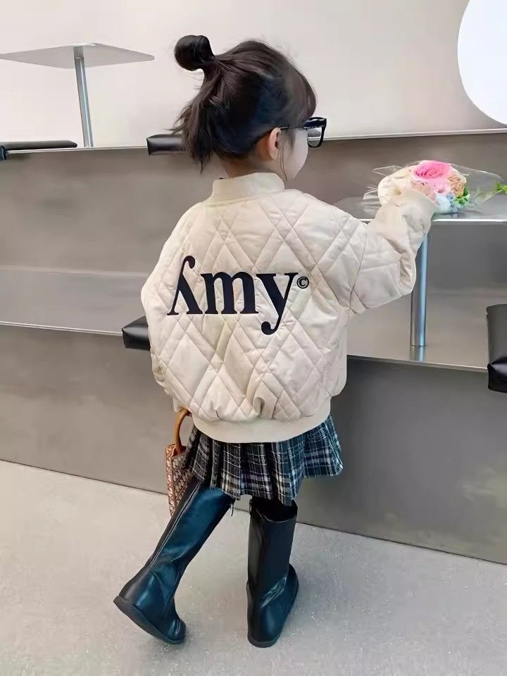 女童秋冬装加厚外套2023新款韩版棒球服儿童棉衣宝宝保暖上衣棉服