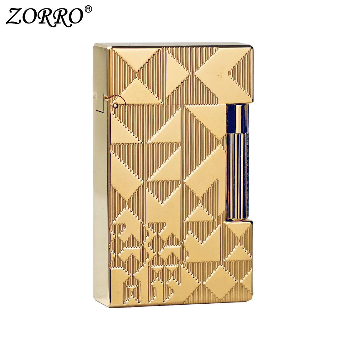 ZORRO佐罗侧滑朗声几何图煤油打火机ZL6男士高档创意送男友礼物潮