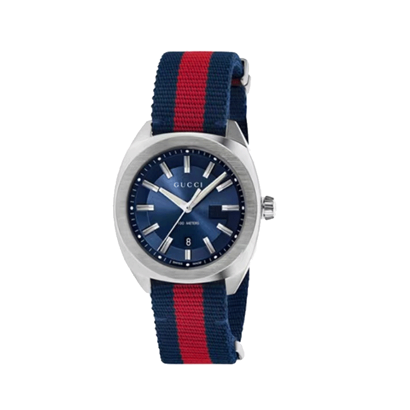 【娜姐专属】GUCCI古驰GG2570系列红蓝条纹41MM石英腕表YA142304