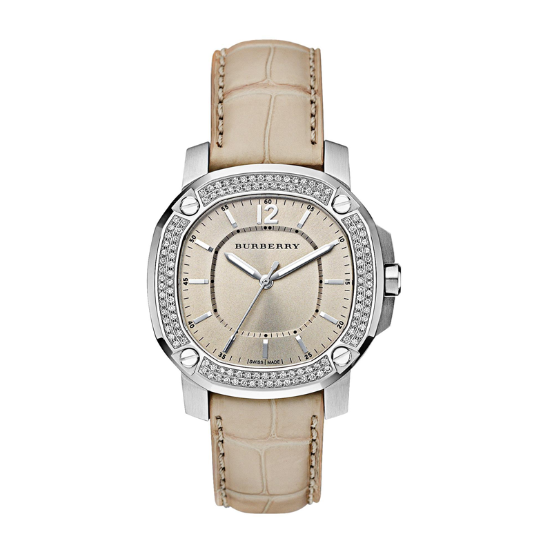 【韦小慧专属】Burberry博柏利香槟色镶钻表盘石英女腕表BBY1400