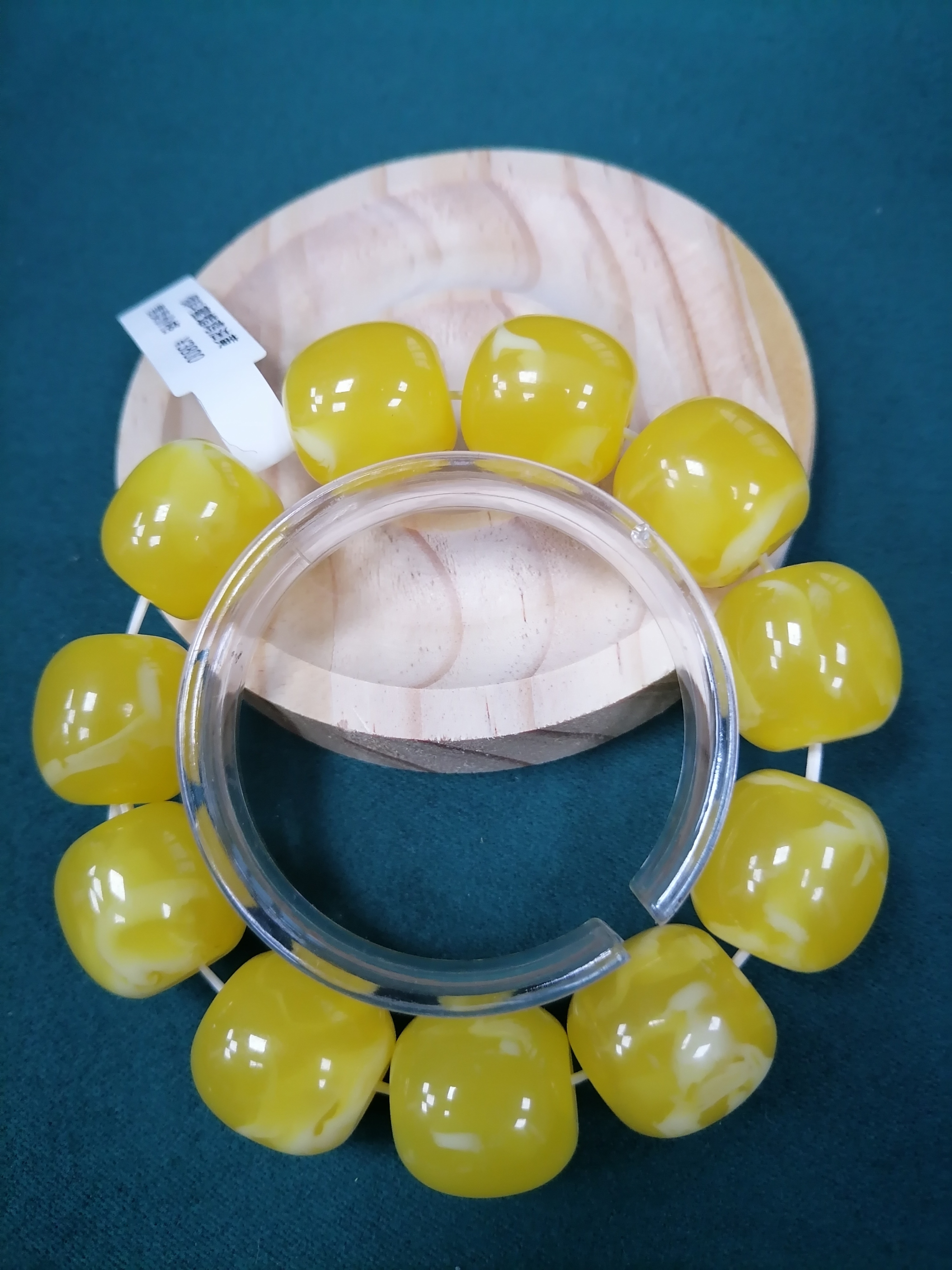 蜜蜡手串鸡油黄老蜜琥珀男女款佛珠桶珠圆珠单圈