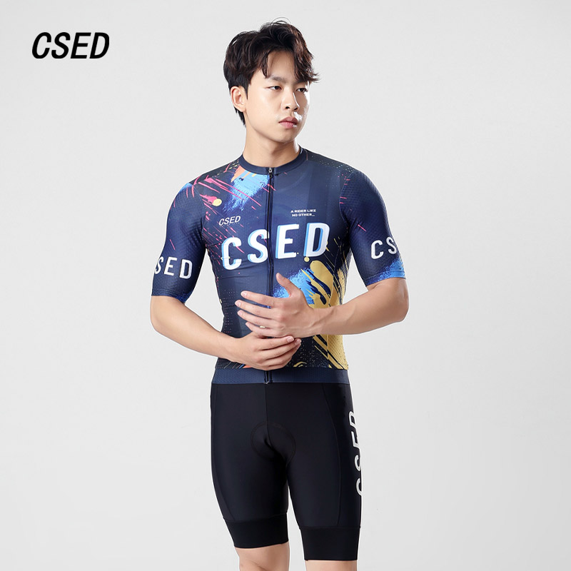 CSED速干透气短袖骑行服男新款春夏专业时尚公路自行车车骑行上衣