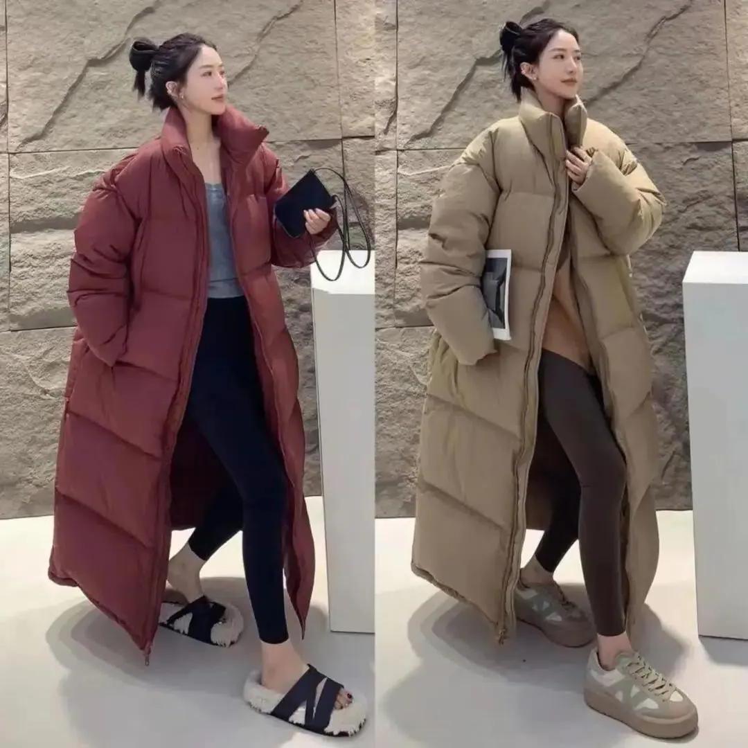 韩版长款羽服女年新款超长过膝加厚保暖情侣装男女冬外套