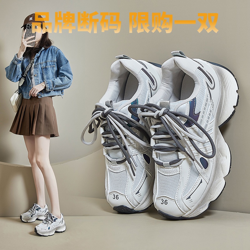 断码意尓康ins韩版新款老爹女鞋2023秋季学生运动跑步鞋休闲厚底