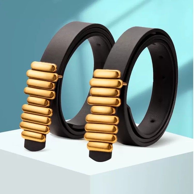 女士西装大衣连衣裙外搭衬衫毛衣时尚休闲百搭装饰牛皮腰带平滑扣