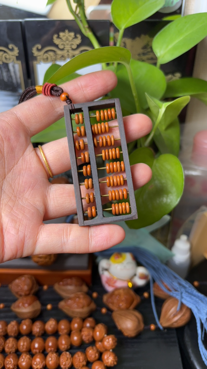 算盘手把挂件橄榄核（微瑕介意勿拍）