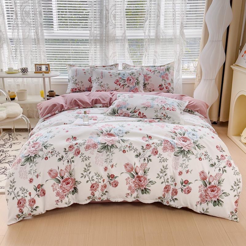 碎花四件套棉印花四件套加厚磨毛床单被套学生宿舍三件套床上用品