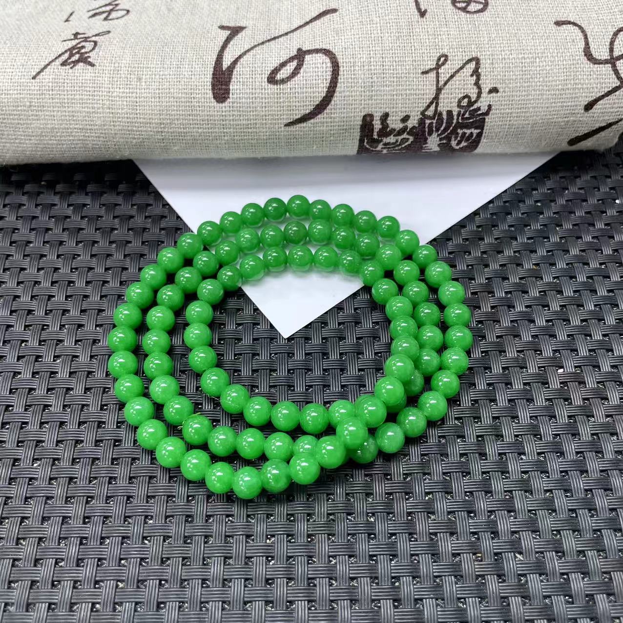 【大喜儿】蜡绿多圈6m手链-12WQ191