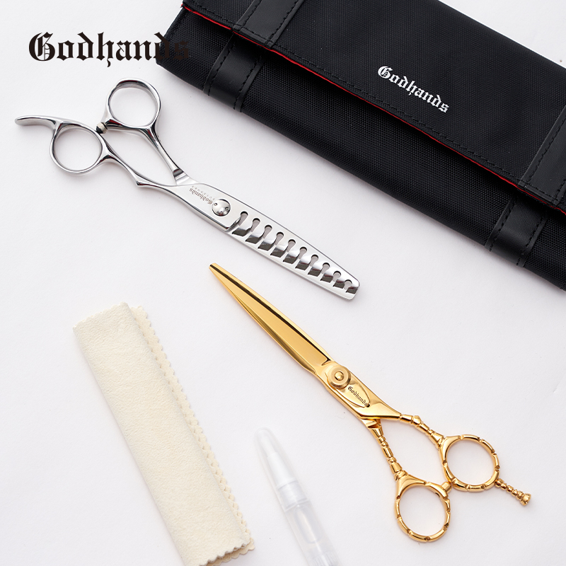 “刑天”部落 组合套装综合剪鱼骨牙剪2支装金色银色玫瑰金色