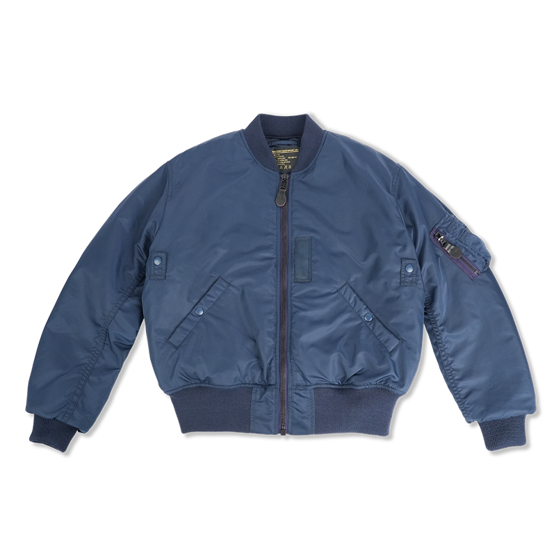 MKSZY 秋冬复古蓝MA1阿尔法空军飞行夹克羊毛内胆外套bomber男