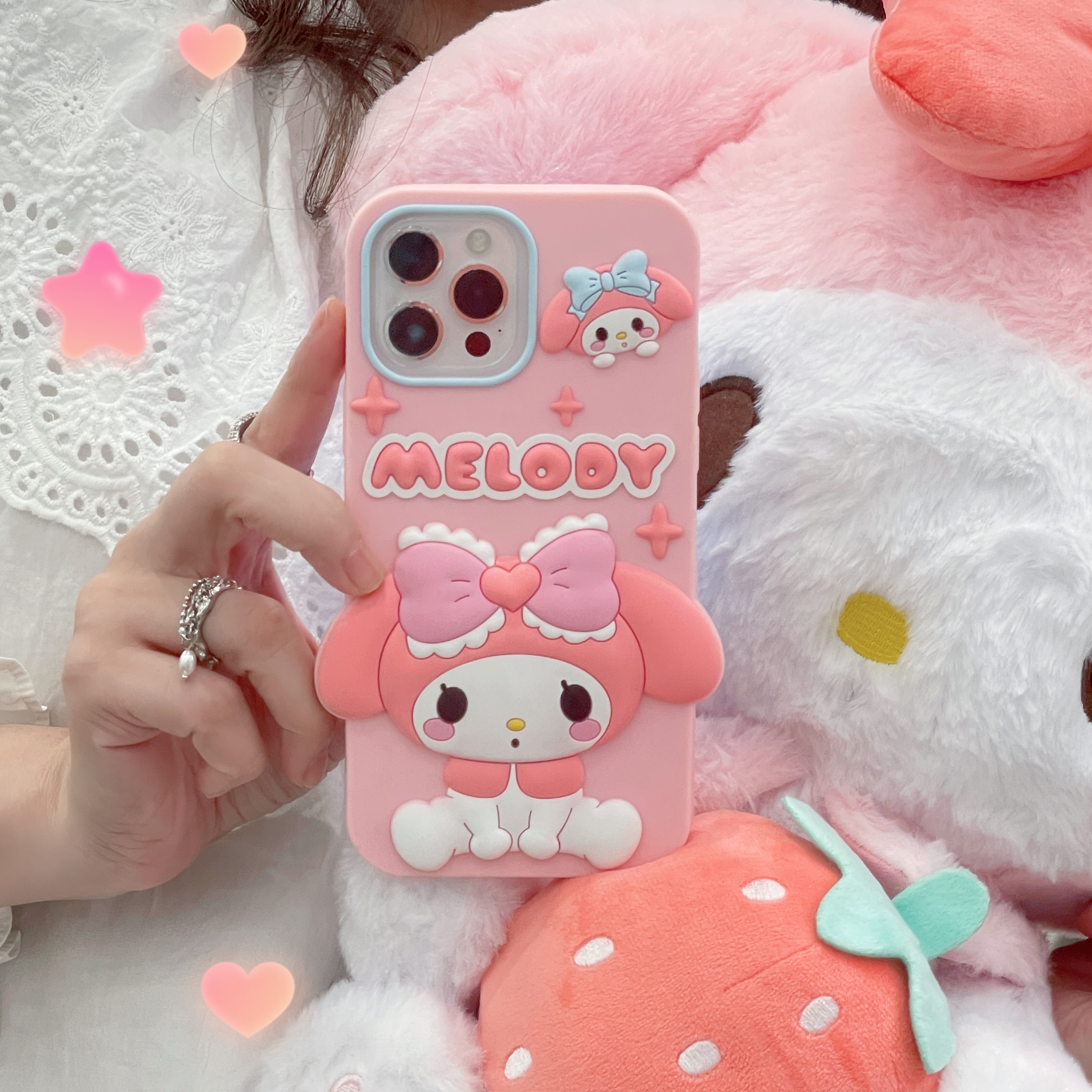 适用(iphone华为oppovivo)防摔美乐蒂可爱全包17软硅胶手机壳