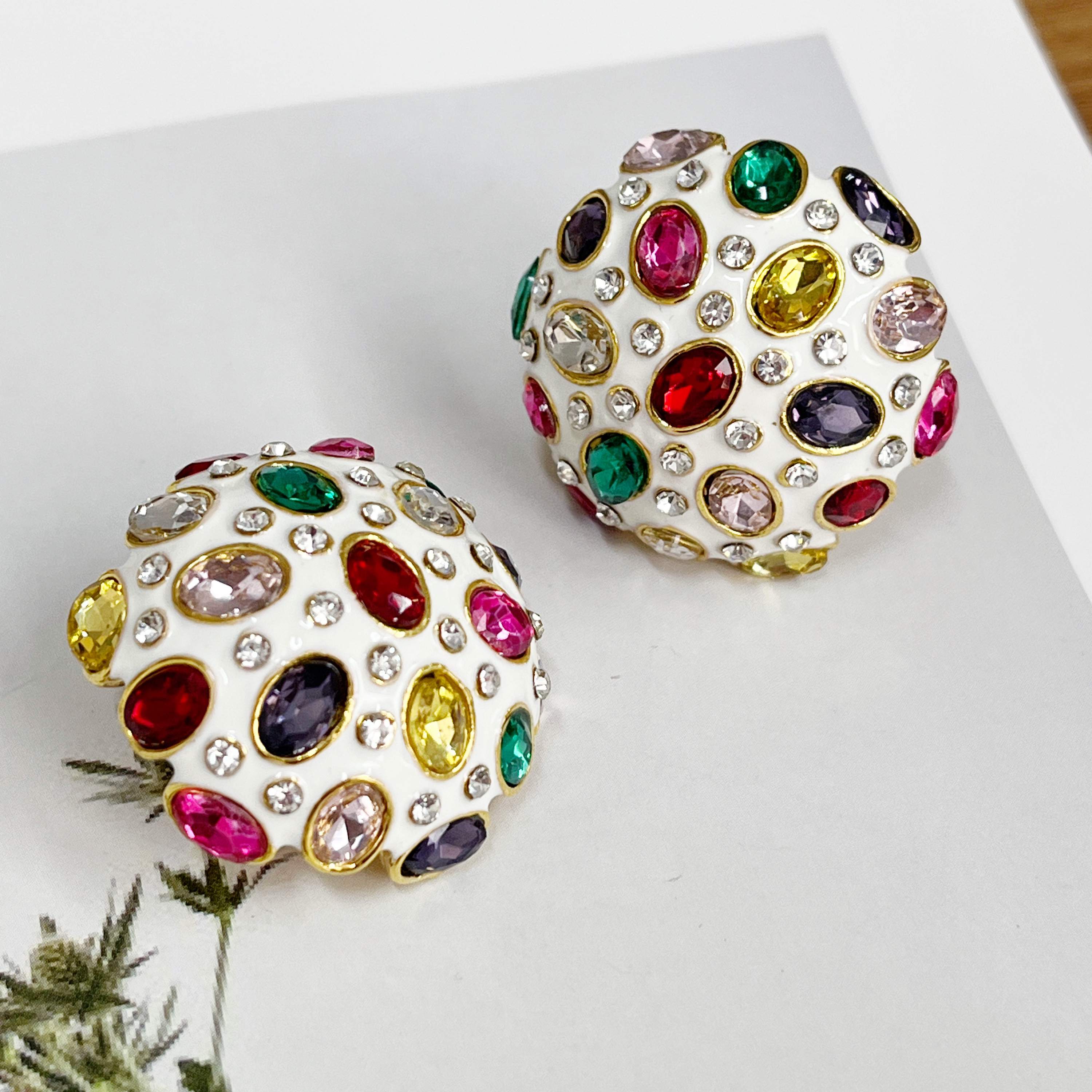 铜合金耳饰 芽怼怼(高高) 耳夹  1686