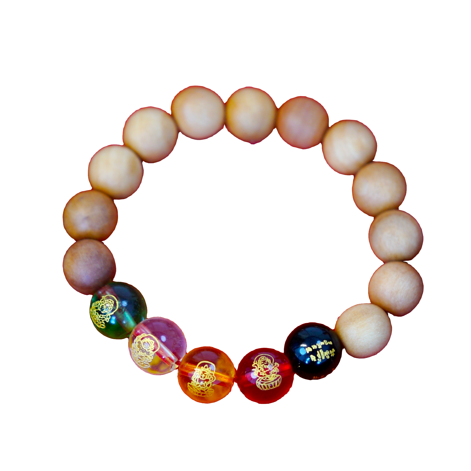 非金属木质手链 【师傅推荐】桃木五路文化红手串国风情侣手工手串