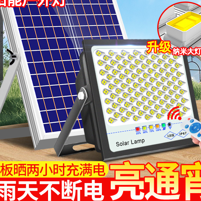 太阳能户外庭院灯品牌新型防水农村院子室内超亮照明感应路灯