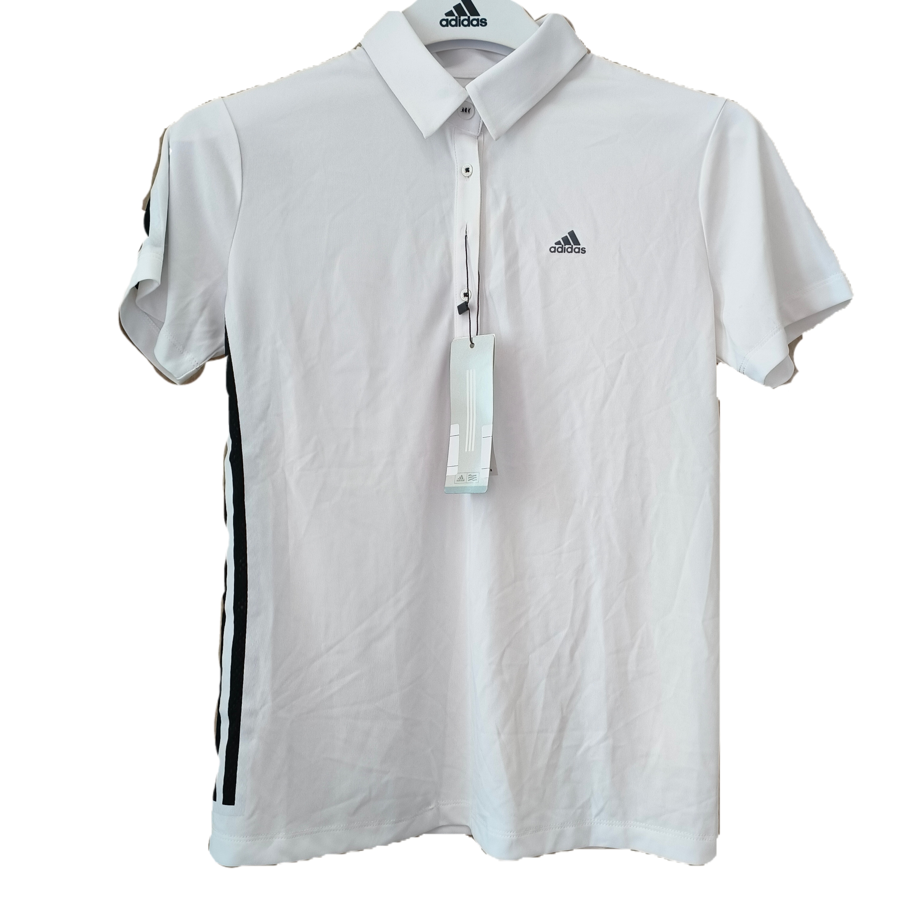 adidas阿迪达斯polo衫运动服宽松翻领上衣白色T恤短袖BC5643