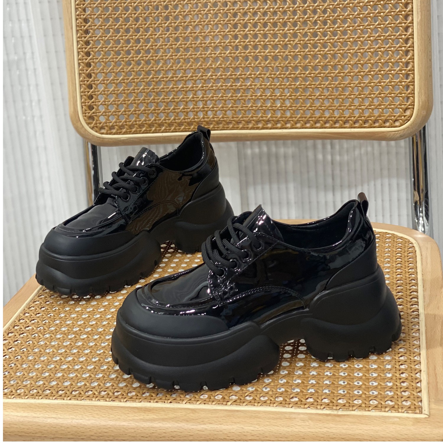 红蜻蜓牌增高乐福鞋女款2023爆款新款百搭网红英伦风厚底高端真皮