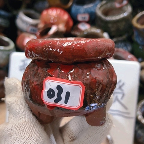 红陶粗陶花盆手工