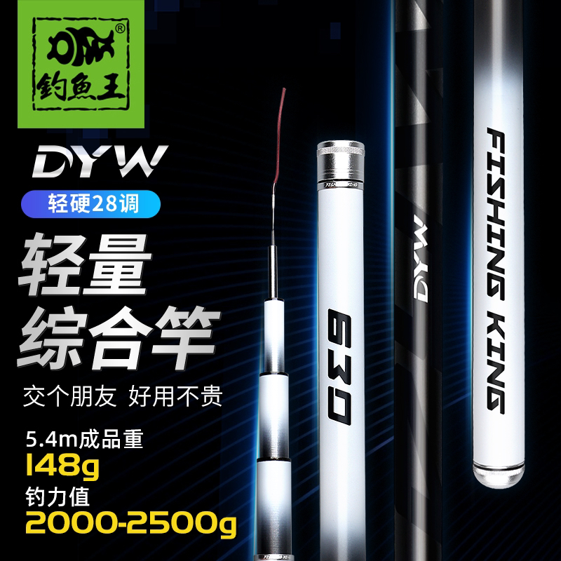 钓鱼王DYW鱼竿新品国民轻量综合休闲手竿鲫鲤钓竿台钓竿轻量化