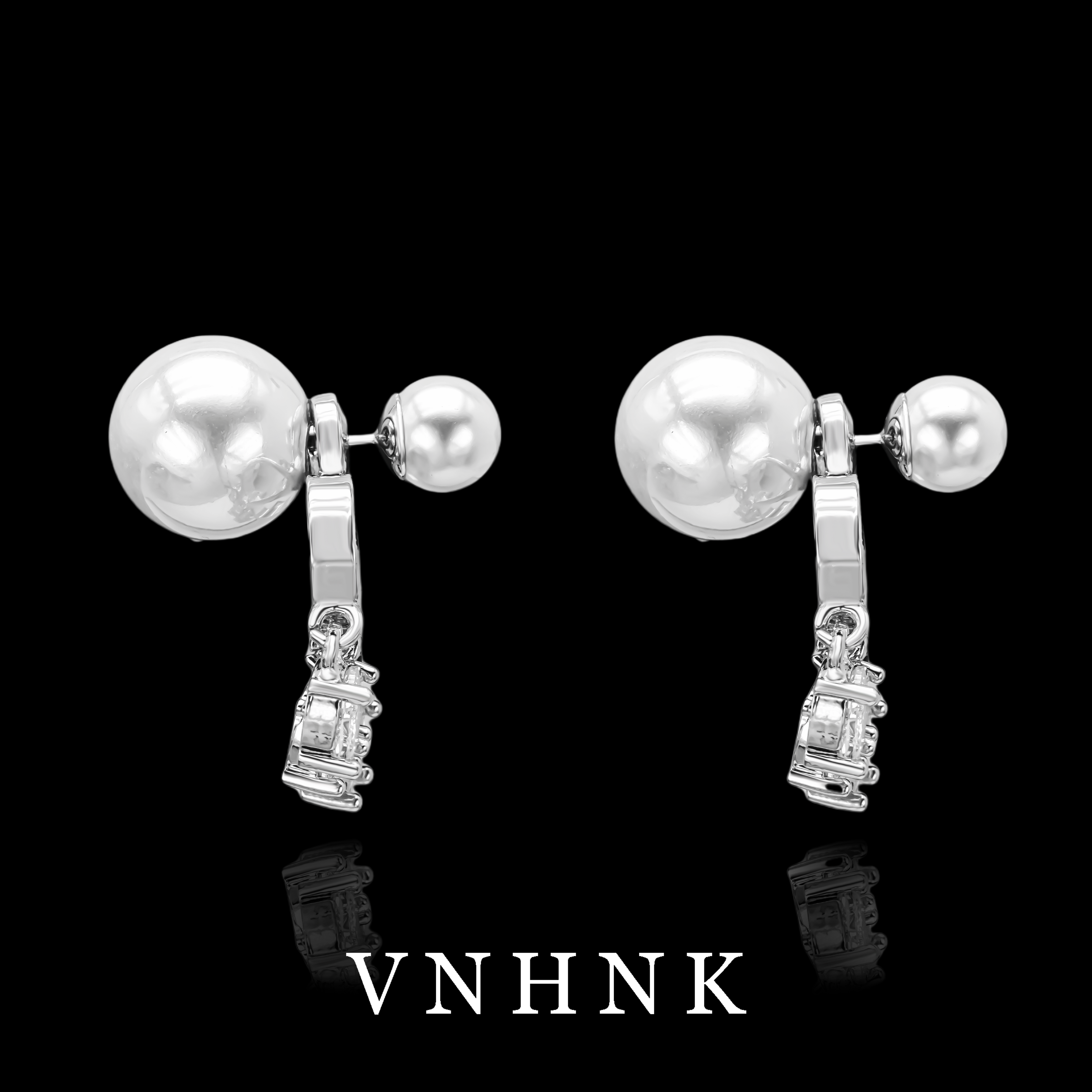 铜合金仿珍珠耳饰 美可儿  C387  白色(14mm)小众百搭耳环